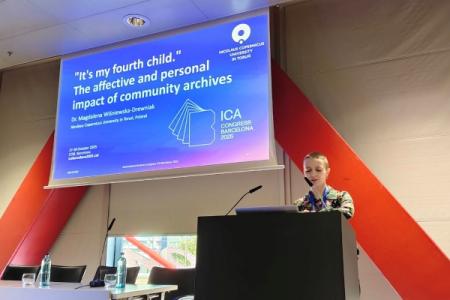 Magdalena Wiśniewska-Drewniak w czasie wystąpienie